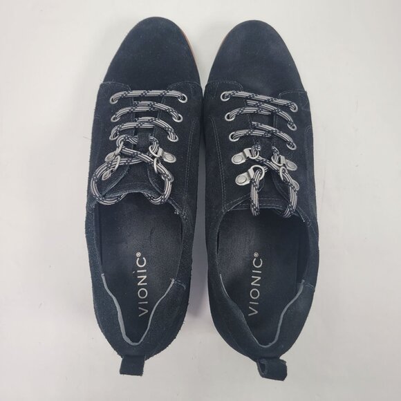 Vionic Ballari Women's Black Suede Oxford Lace Up Loafers US Size 10 - Picture 5 of 8